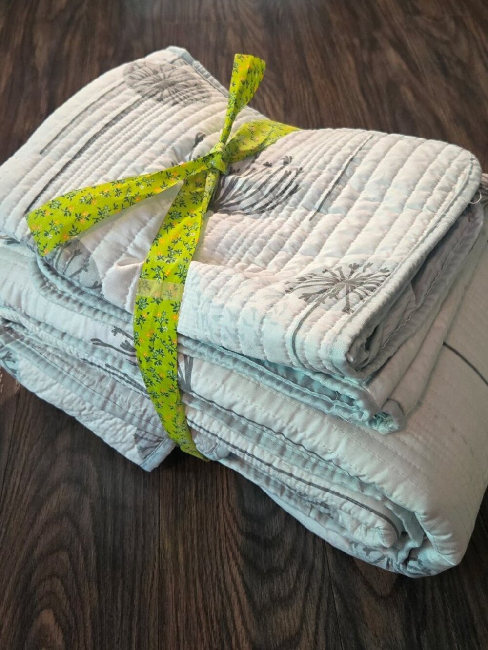 Cottagecore/Shabby Chic Reversible Quilted Bed Spread/Cover & Two Shams NWOT